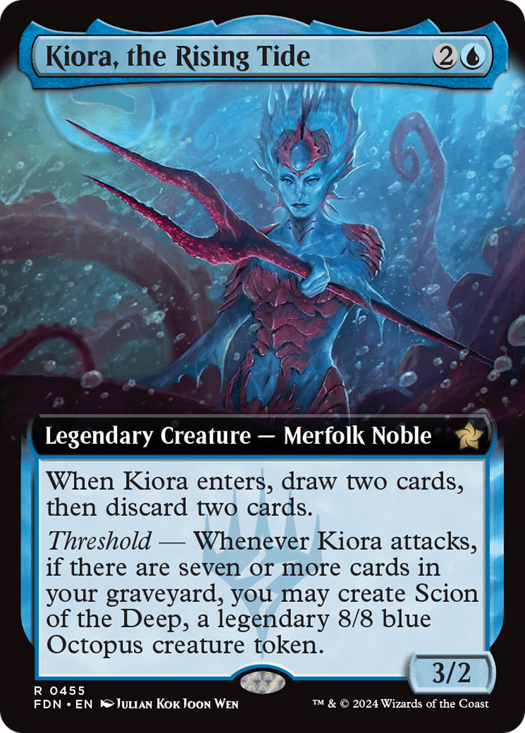 Kiora, the Rising Tide (Extended Art) [Foundations] | Exor Games New Glasgow