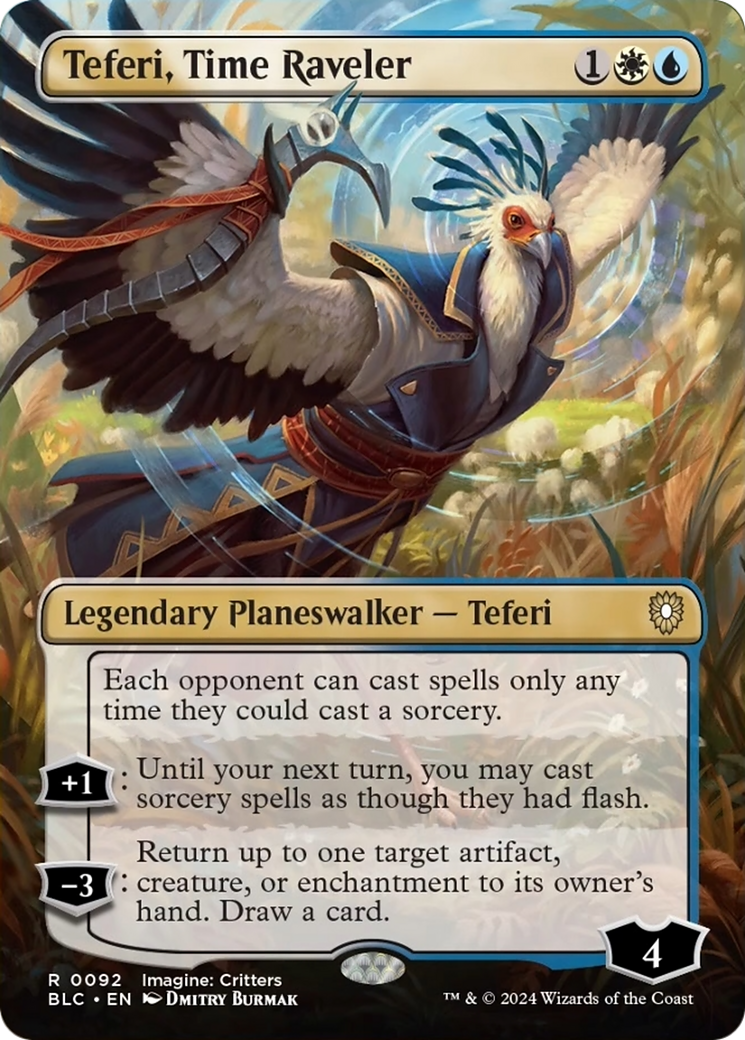 Teferi, Time Raveler (Borderless) [Bloomburrow Commander] | Exor Games New Glasgow