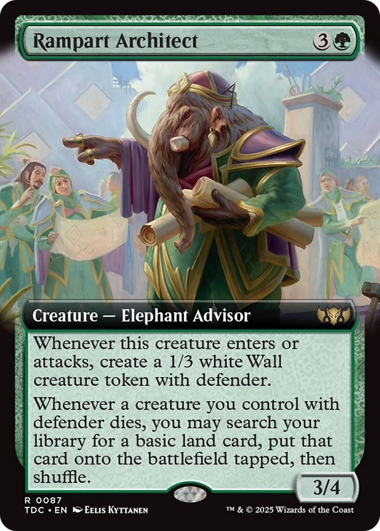 Rampart Architect (Extended Art) [Tarkir: Dragonstorm Commander] | Exor Games New Glasgow