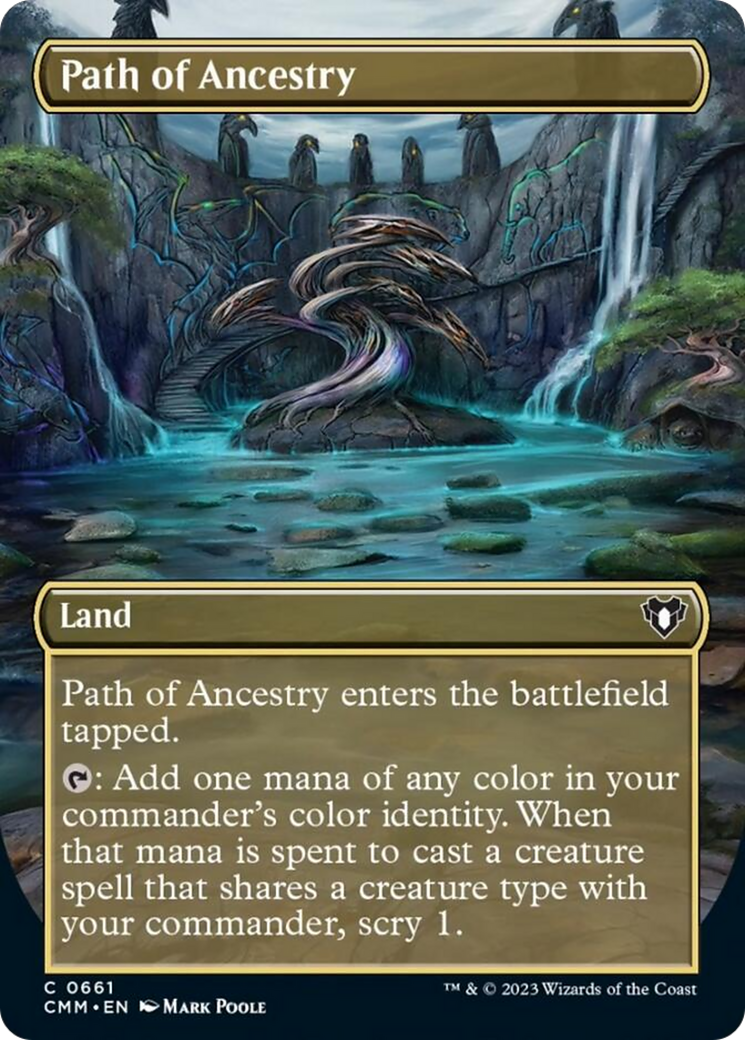 Path of Ancestry (Borderless Alternate Art) [Commander Masters] | Exor Games New Glasgow