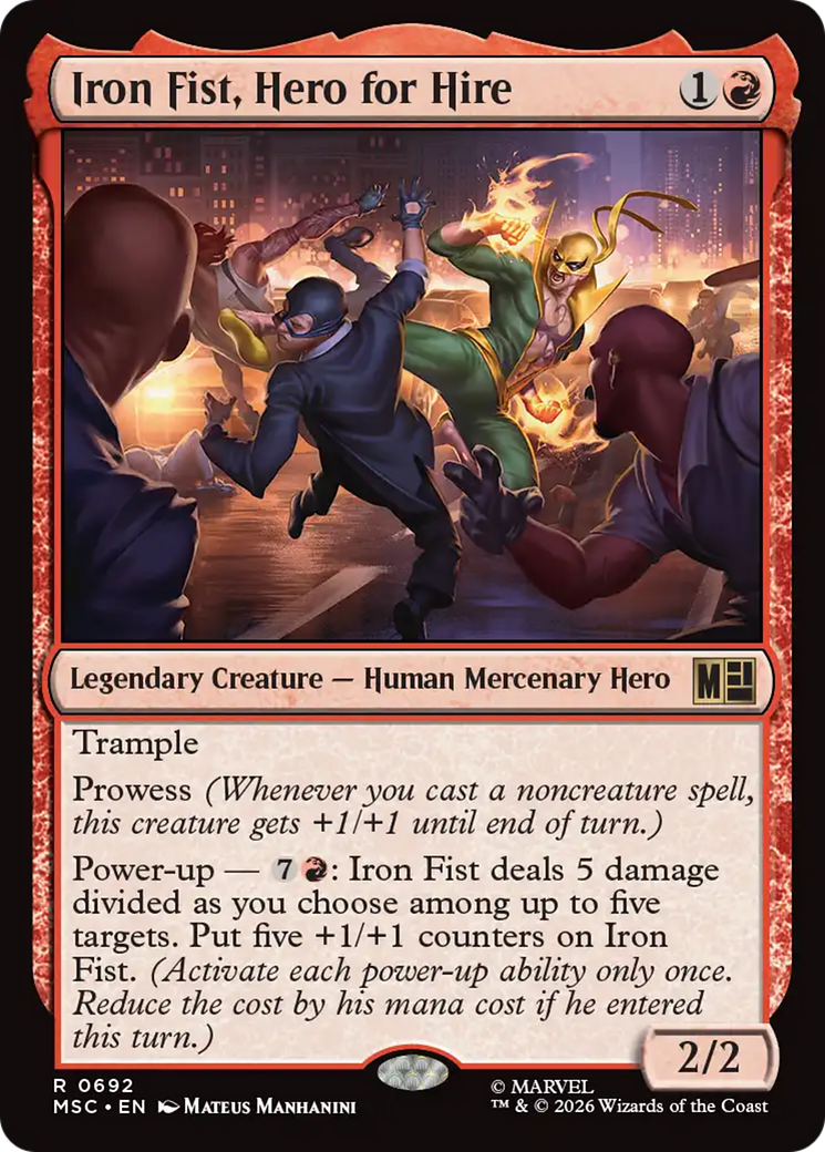 Iron Fist, Hero for Hire [Marvel Super Heroes Commander] | Exor Games New Glasgow
