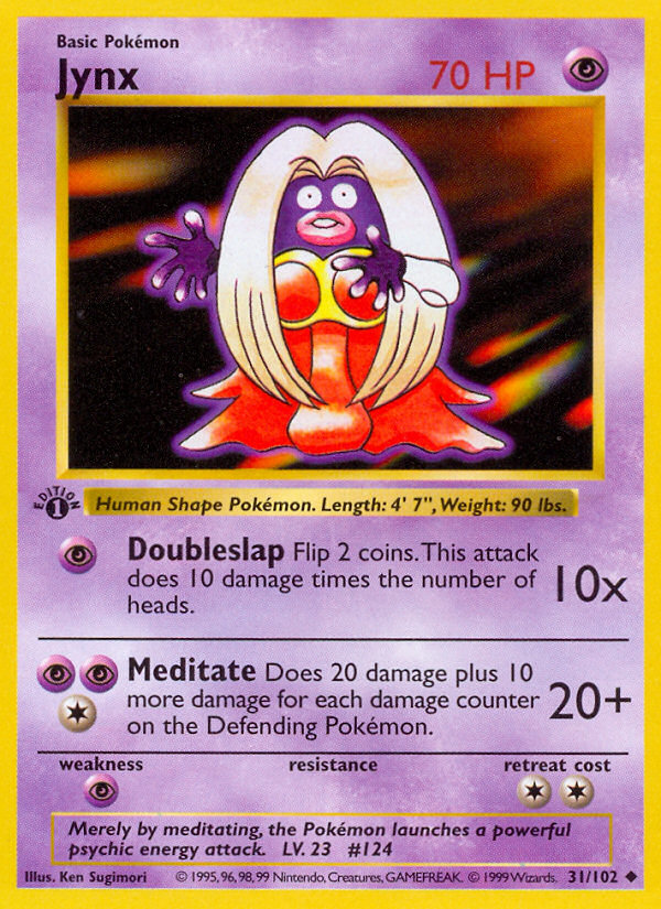 Jynx (31/102) (Shadowless) [Base Set 1st Edition] | Exor Games New Glasgow