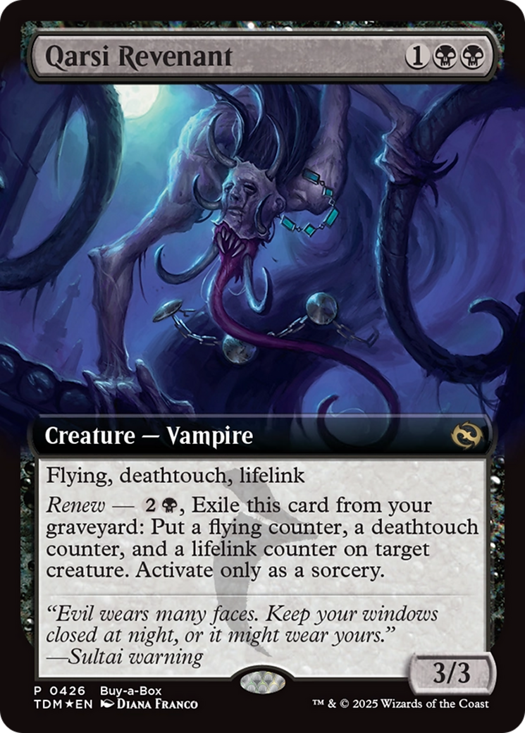 Qarsi Revenant (Extended Art) (Buy-A-Box) [Tarkir: Dragonstorm Promos] | Exor Games New Glasgow
