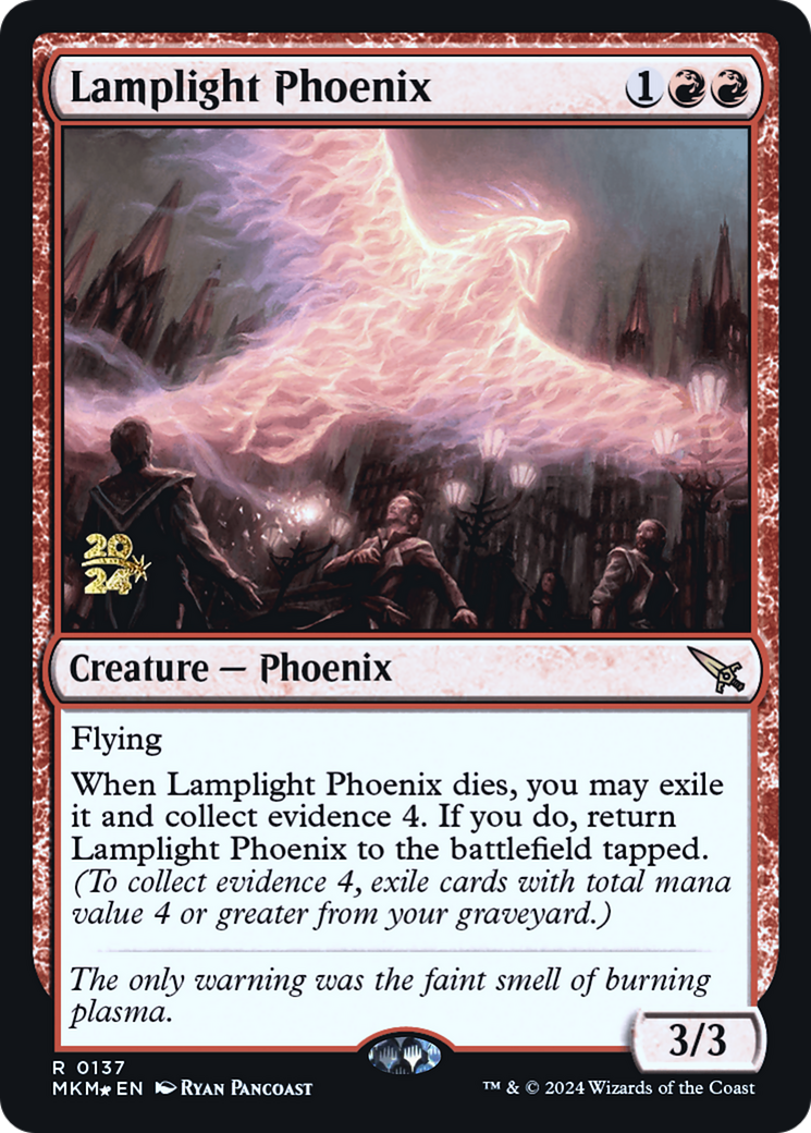 Lamplight Phoenix [Murders at Karlov Manor Prerelease Promos] | Exor Games New Glasgow