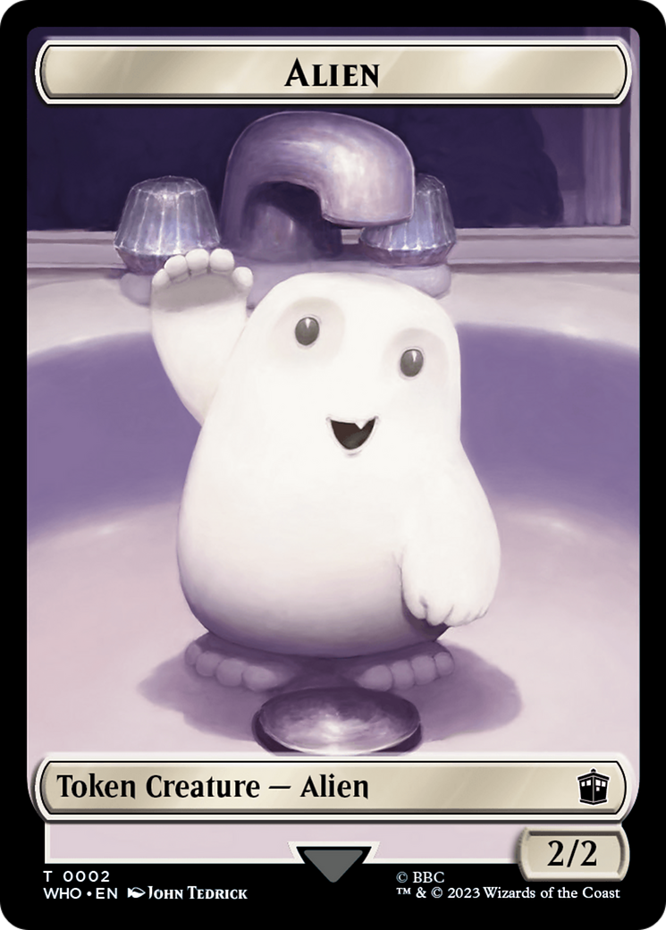 Alien // Cyberman Double-Sided Token [Doctor Who Tokens] | Exor Games New Glasgow