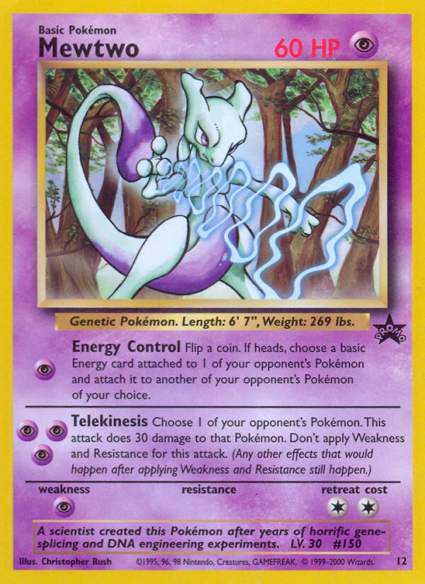 Mewtwo (12) [Wizards of the Coast: Black Star Promos] | Exor Games New Glasgow