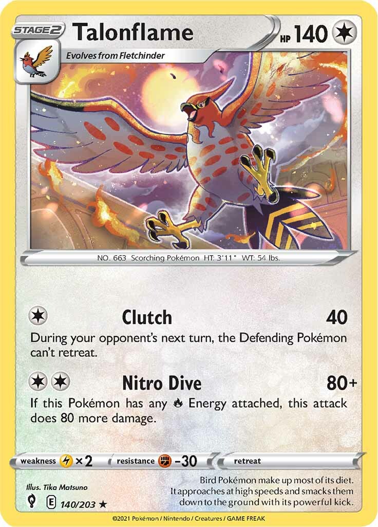 Talonflame (140/203) [Sword & Shield: Evolving Skies] | Exor Games New Glasgow