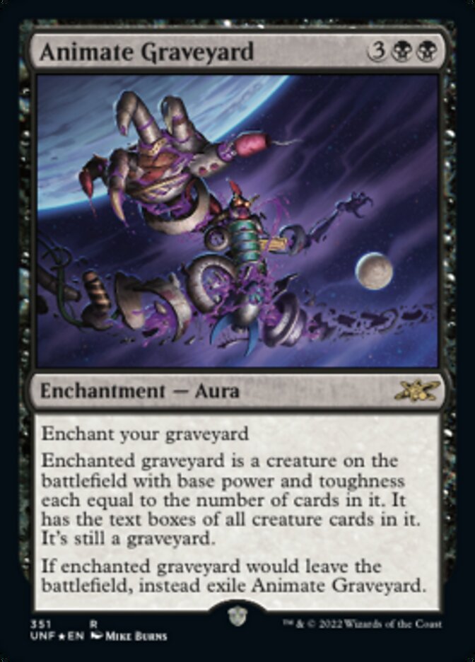 Animate Graveyard (Galaxy Foil) [Unfinity] | Exor Games New Glasgow