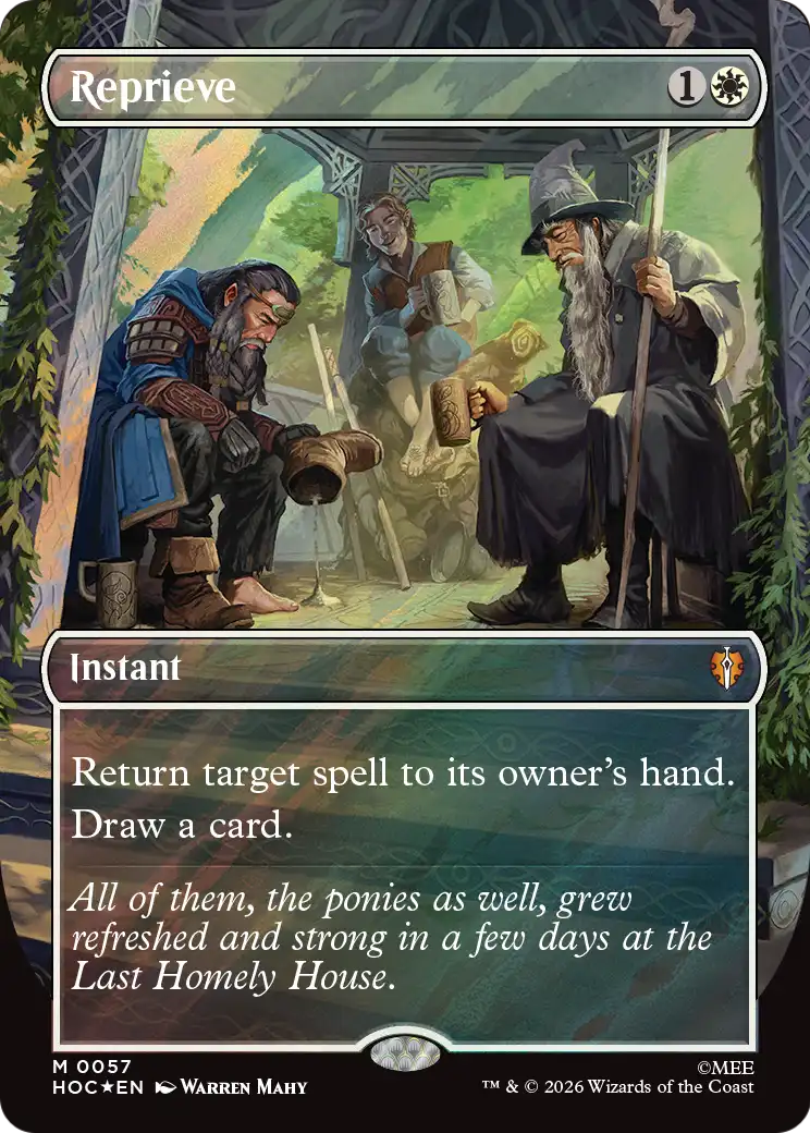 Reprieve (Borderless) (Surge Foil) [The Hobbit: Eternal-Legal] | Exor Games New Glasgow