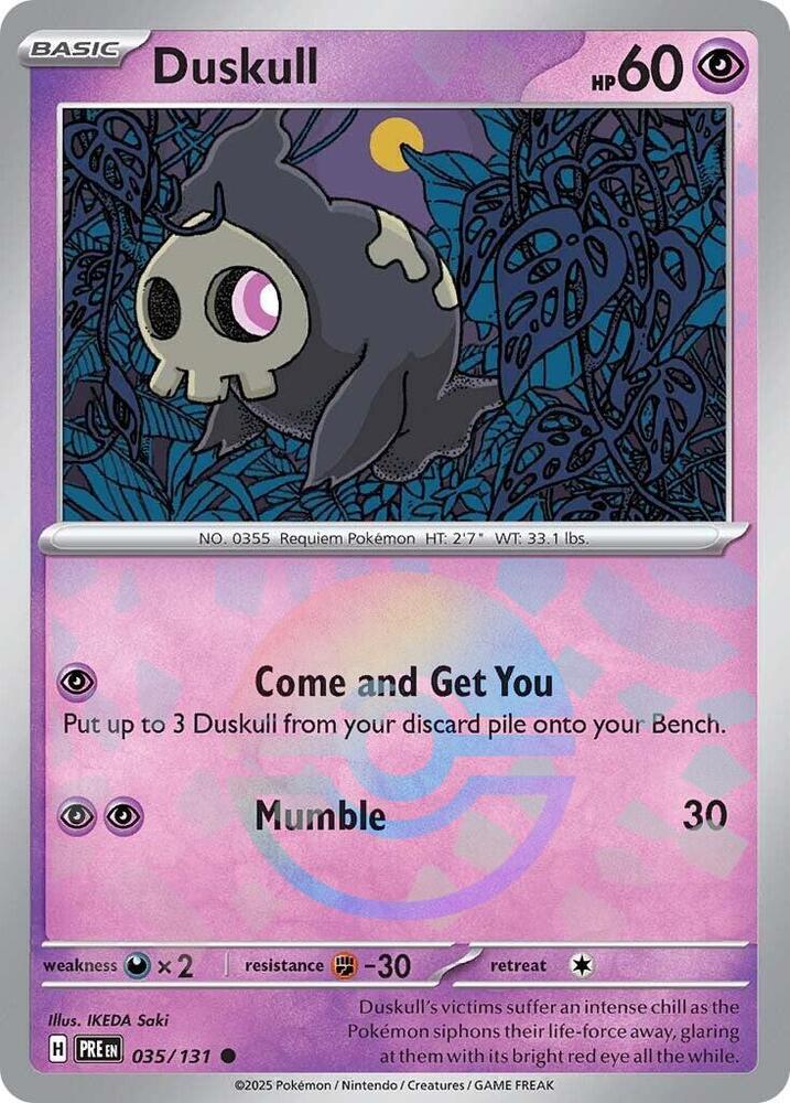 Duskull (035/131) (Poke Ball Pattern) [Scarlet & Violet: Prismatic Evolutions] | Exor Games New Glasgow