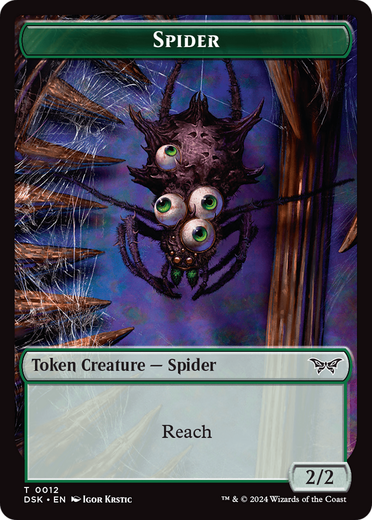 Toy // Spider Double-Sided Token [Duskmourn: House of Horror Tokens] | Exor Games New Glasgow