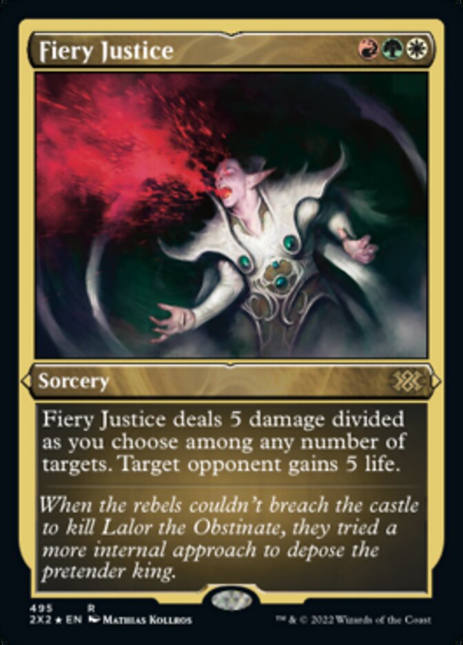 Fiery Justice (Foil Etched) [Double Masters 2022] | Exor Games New Glasgow