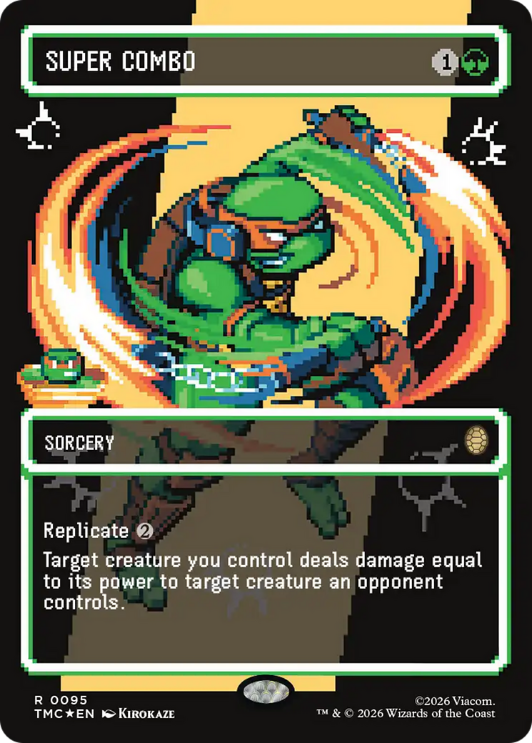Super Combo (Borderless) (Surge Foil) [Teenage Mutant Ninja Turtles Commander] | Exor Games New Glasgow