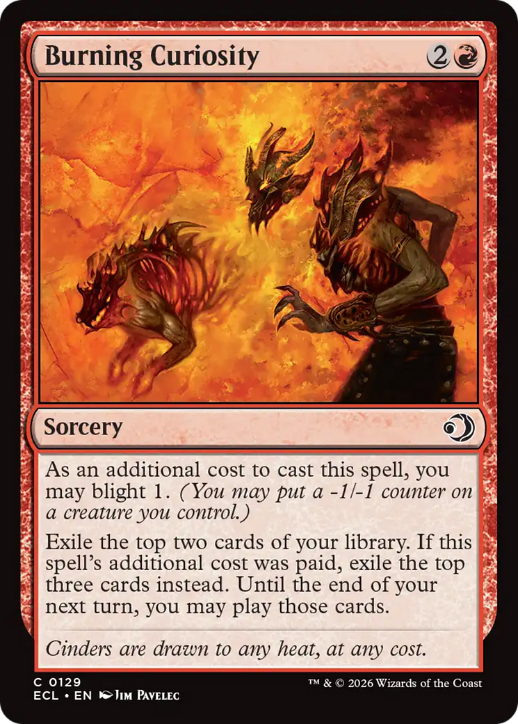 Burning Curiosity [Lorwyn Eclipsed] | Exor Games New Glasgow