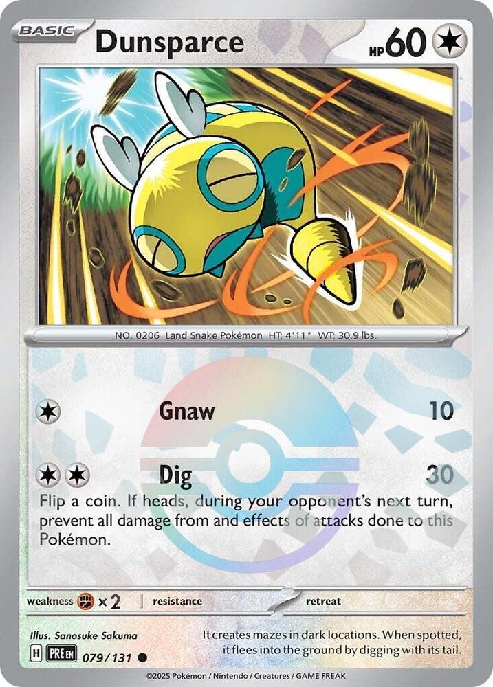 Dunsparce (079/131) (Poke Ball Pattern) [Scarlet & Violet: Prismatic Evolutions] | Exor Games New Glasgow