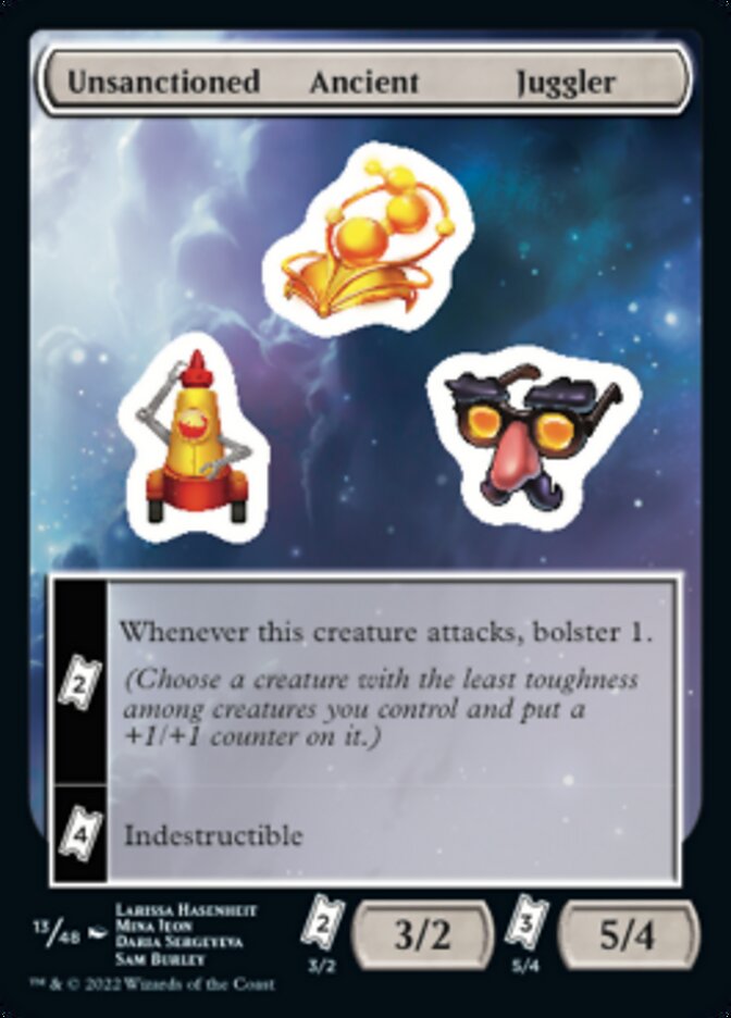 Unsanctioned Ancient Juggler [Unfinity Stickers] | Exor Games New Glasgow