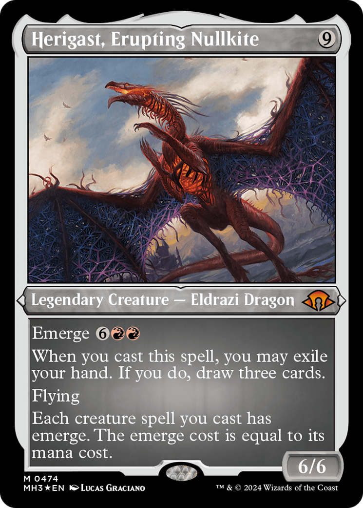 Herigast, Erupting Nullkite (Foil Etched) [Modern Horizons 3] | Exor Games New Glasgow