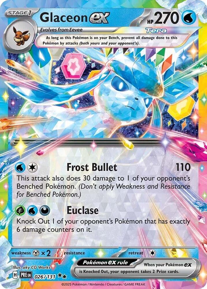 Glaceon ex (026/131) [Scarlet & Violet: Prismatic Evolutions] | Exor Games New Glasgow
