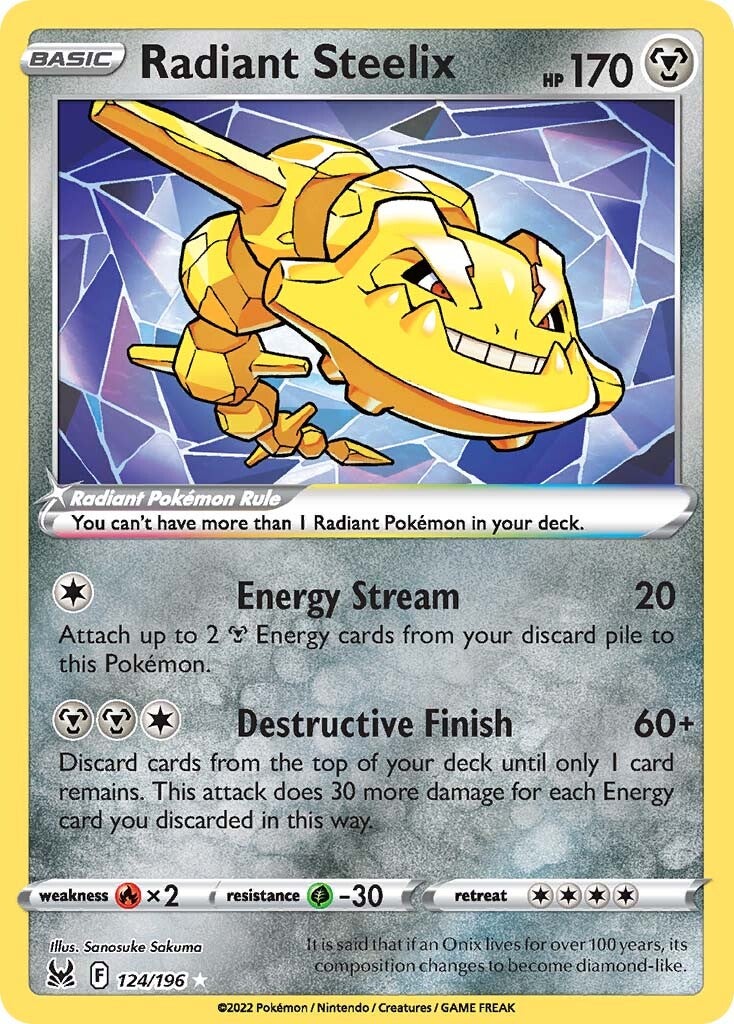 Radiant Steelix (124/196) [Sword & Shield: Lost Origin] | Exor Games New Glasgow