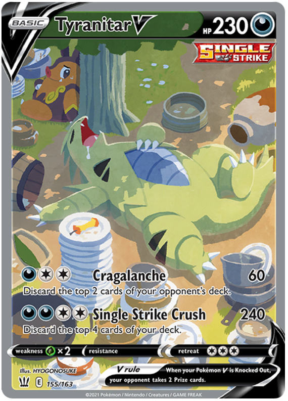 Tyranitar V (155/163) [Sword & Shield: Battle Styles] | Exor Games New Glasgow