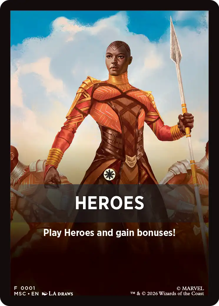 Heroes Theme Card [Marvel Super Heroes Commander] | Exor Games New Glasgow