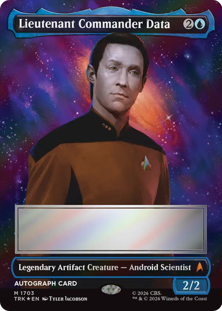 Lieutenant Commander Data (Borderless) (Signed) [Star Trek] | Exor Games New Glasgow