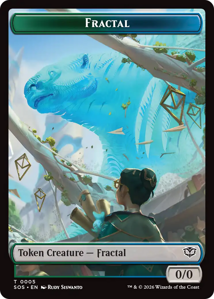 Fractal (0005) // Spirit (0011) Double-Sided Token [Secrets of Strixhaven Tokens] | Exor Games New Glasgow