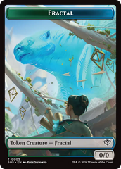 Boar // Fractal (0005) Double-Sided Token [Secrets of Strixhaven Commander Tokens] | Exor Games New Glasgow