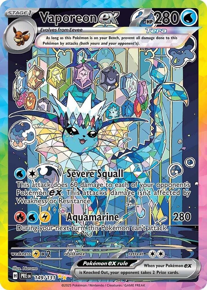 Vaporeon ex (149/131) [Scarlet & Violet: Prismatic Evolutions] | Exor Games New Glasgow