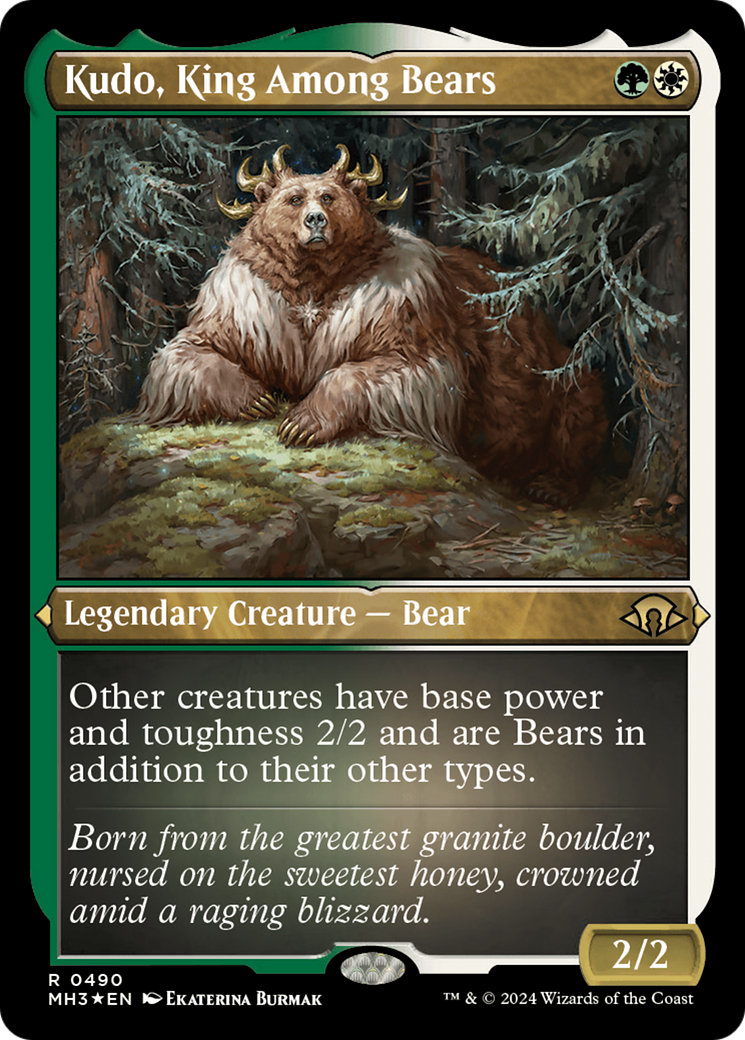 Kudo, King Among Bears (Foil Etched) [Modern Horizons 3] | Exor Games New Glasgow
