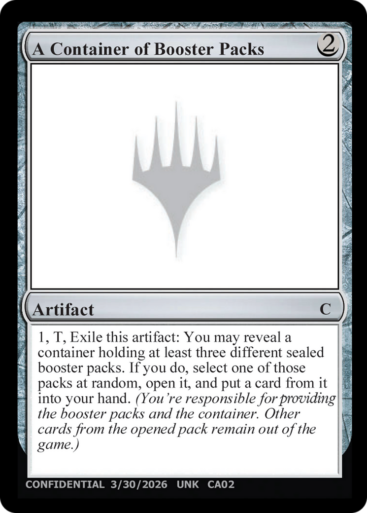 A Container of Booster Packs [Unknown Event] | Exor Games New Glasgow