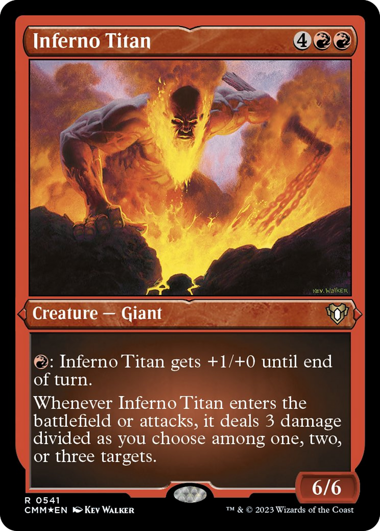 Inferno Titan (Foil Etched) [Commander Masters] | Exor Games New Glasgow