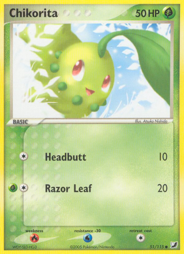 Chikorita (51/115) [EX: Unseen Forces] | Exor Games New Glasgow