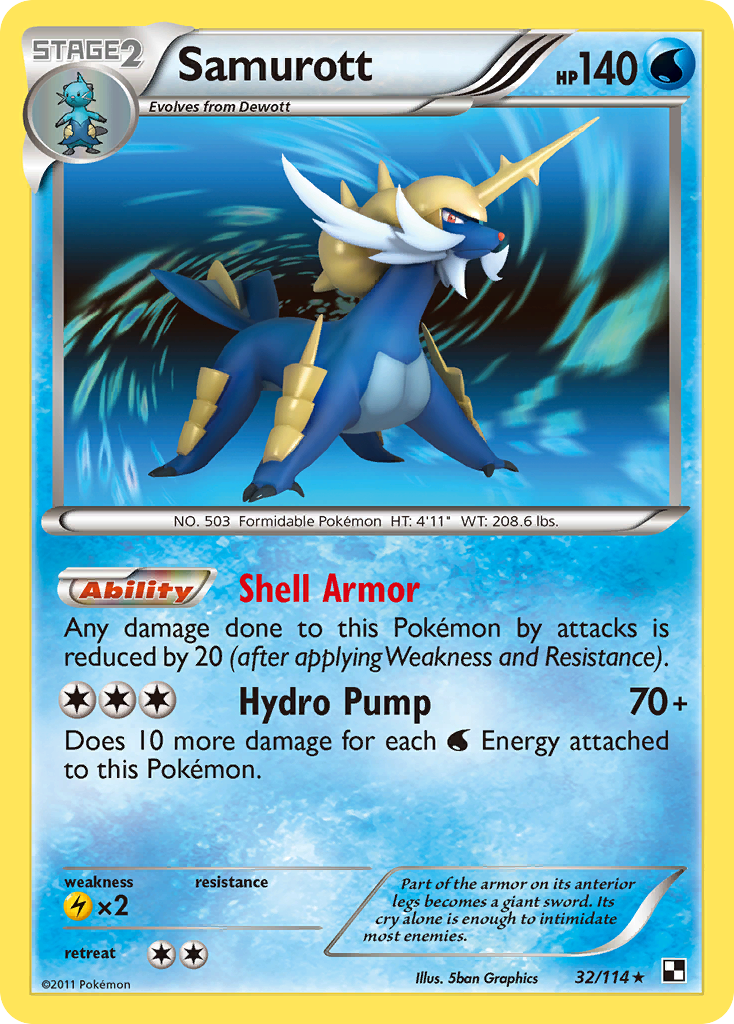 Samurott (32/114) [Black & White: Base Set] | Exor Games New Glasgow