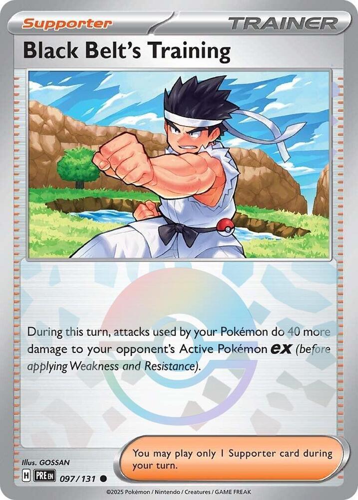 Black Belt's Training (097/131) (Poke Ball Pattern) [Scarlet & Violet: Prismatic Evolutions] | Exor Games New Glasgow