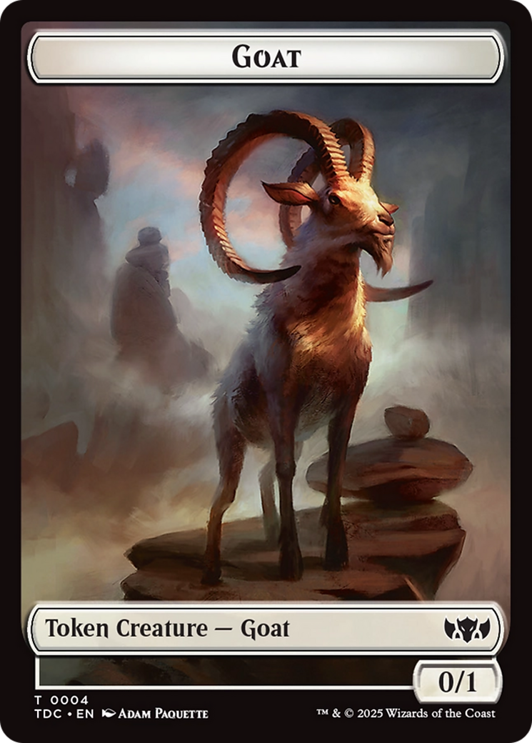 Goat // Timeless Witness Double-Sided Token [Tarkir: Dragonstorm Commander Tokens] | Exor Games New Glasgow