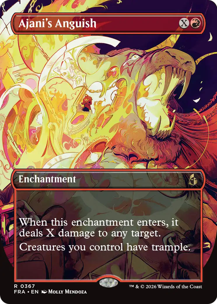 Ajani's Anguish (Borderless) [Reality Fracture] | Exor Games New Glasgow