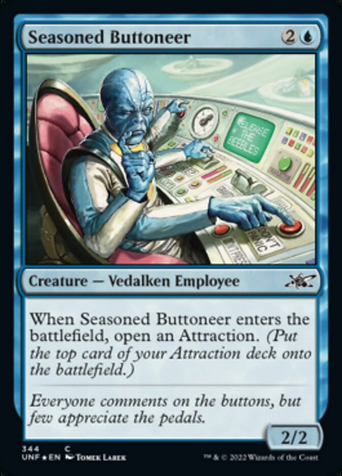 Seasoned Buttoneer (Galaxy Foil) [Unfinity] | Exor Games New Glasgow