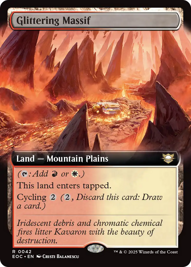 Glittering Massif (Extended Art) [Edge of Eternities Commander] | Exor Games New Glasgow