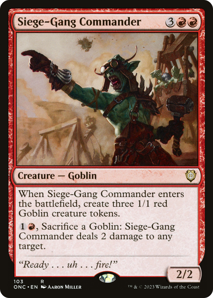Siege-Gang Commander [Phyrexia: All Will Be One Commander] | Exor Games New Glasgow