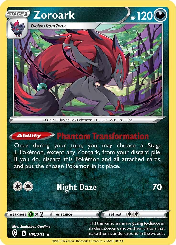 Zoroark (103/203) [Sword & Shield: Evolving Skies] | Exor Games New Glasgow