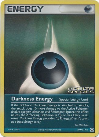 Darkness Energy (103/113) (Stamped) [EX: Delta Species] | Exor Games New Glasgow