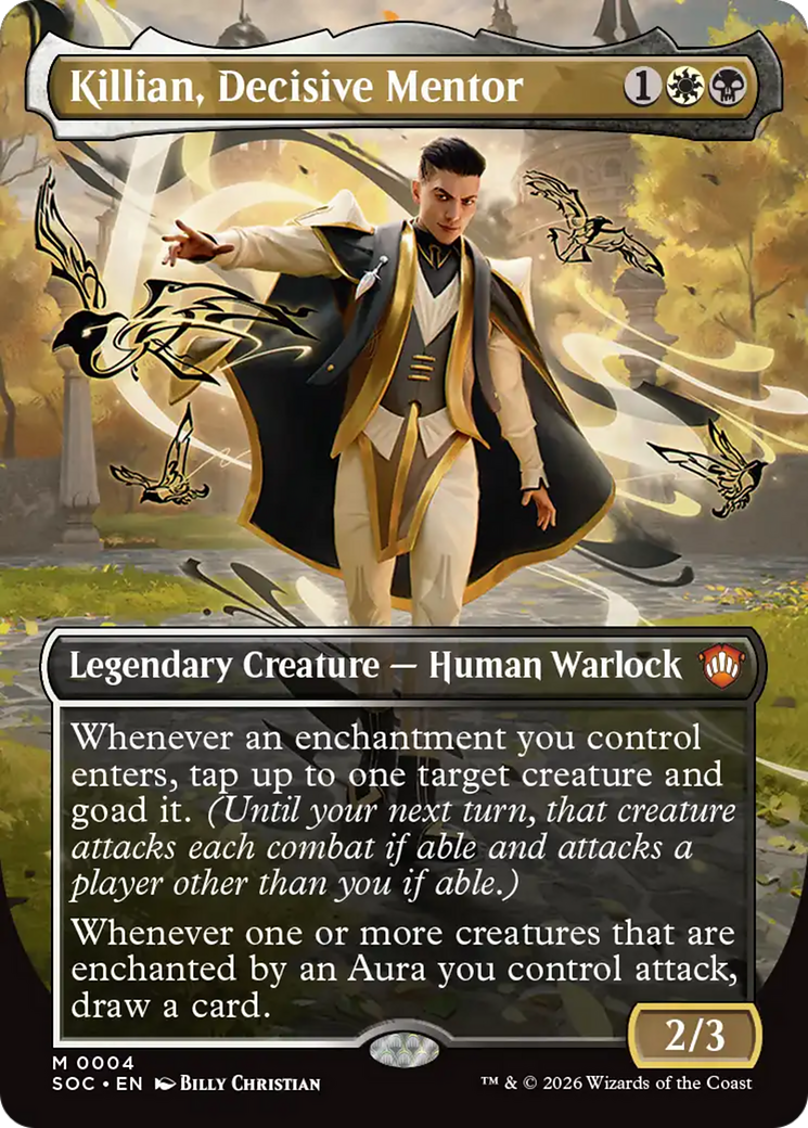 Killian, Decisive Mentor (Borderless) [Secrets of Strixhaven Commander] | Exor Games New Glasgow