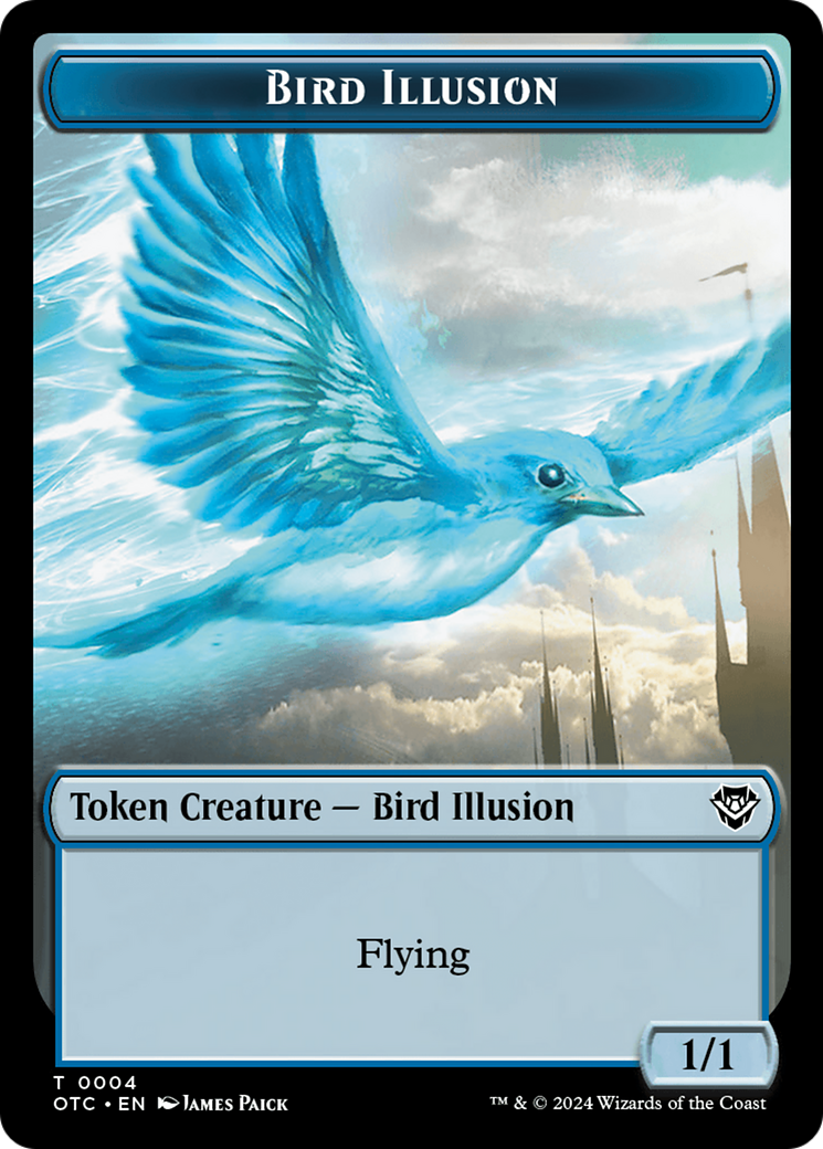 Bird Illusion // Elemental (0014) Double-Sided Token [Outlaws of Thunder Junction Commander Tokens] | Exor Games New Glasgow