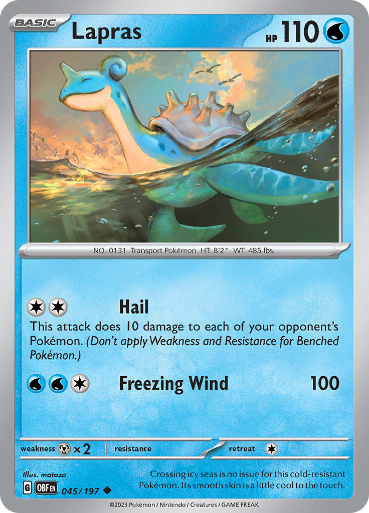 Lapras (045/197) [Scarlet & Violet: Obsidian Flames] | Exor Games New Glasgow