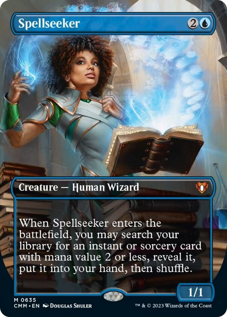 Spellseeker (Borderless Alternate Art) [Commander Masters] | Exor Games New Glasgow