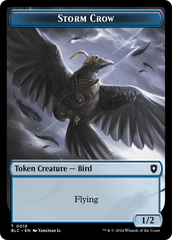 Storm Crow // Frog Lizard Double-Sided Token [Bloomburrow Commander Tokens] | Exor Games New Glasgow