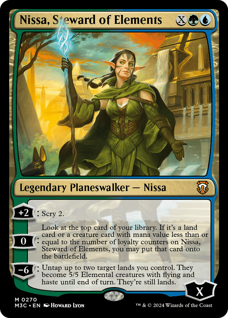 Nissa, Steward of Elements (Ripple Foil) [Modern Horizons 3 Commander] | Exor Games New Glasgow