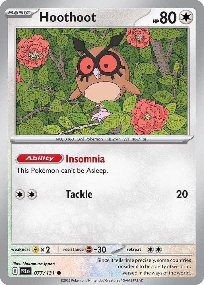Hoothoot (077/131) [Scarlet & Violet: Prismatic Evolutions] | Exor Games New Glasgow