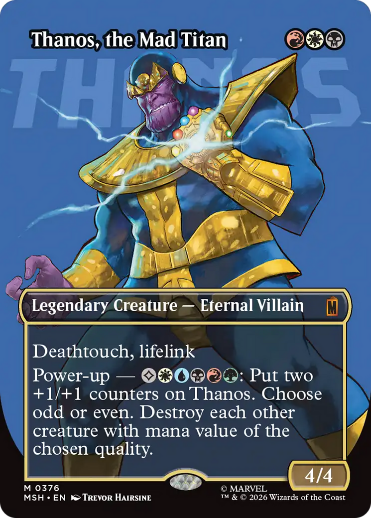 Thanos, the Mad Titan (Borderless) (0367) [Marvel Super Heroes] | Exor Games New Glasgow